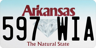 AR license plate 597WIA