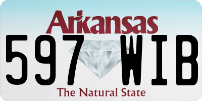AR license plate 597WIB