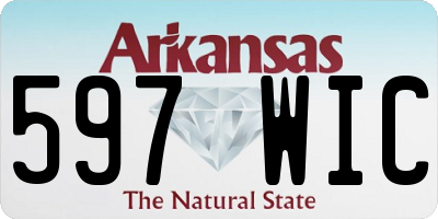AR license plate 597WIC