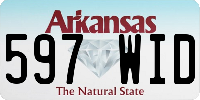 AR license plate 597WID