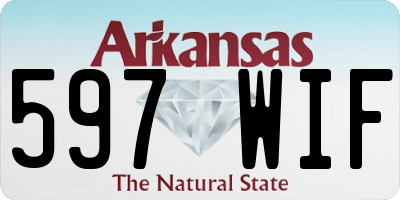 AR license plate 597WIF