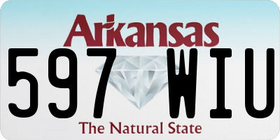 AR license plate 597WIU