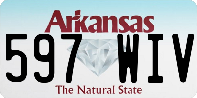 AR license plate 597WIV