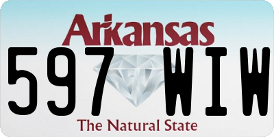 AR license plate 597WIW