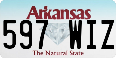 AR license plate 597WIZ
