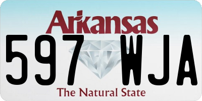 AR license plate 597WJA