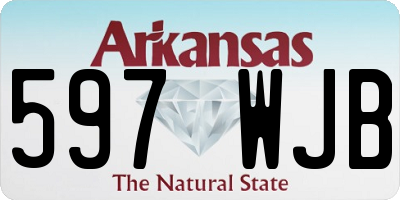 AR license plate 597WJB