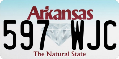 AR license plate 597WJC