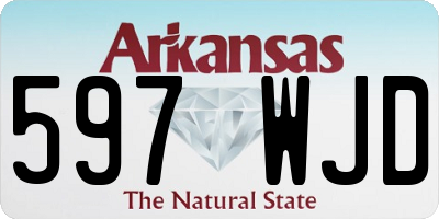 AR license plate 597WJD