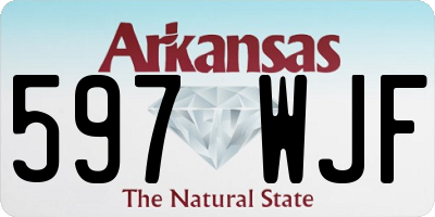 AR license plate 597WJF