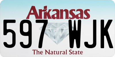 AR license plate 597WJK