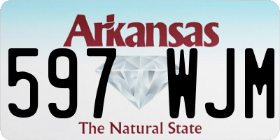 AR license plate 597WJM