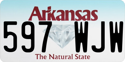 AR license plate 597WJW