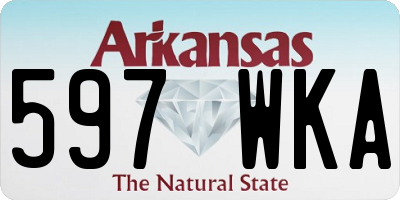 AR license plate 597WKA