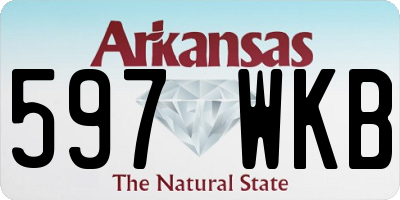 AR license plate 597WKB
