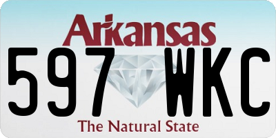 AR license plate 597WKC