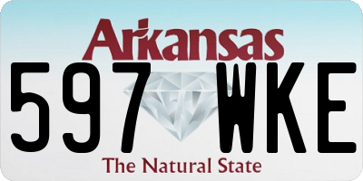 AR license plate 597WKE