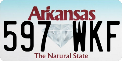 AR license plate 597WKF