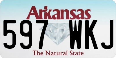AR license plate 597WKJ