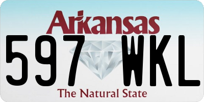 AR license plate 597WKL