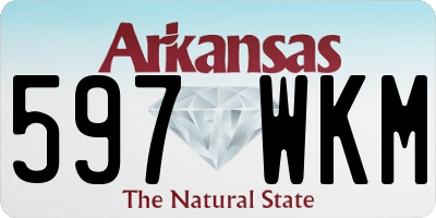 AR license plate 597WKM