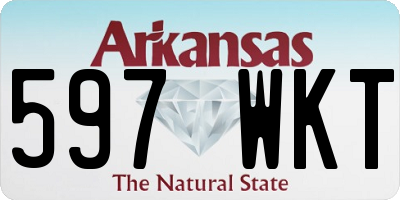 AR license plate 597WKT