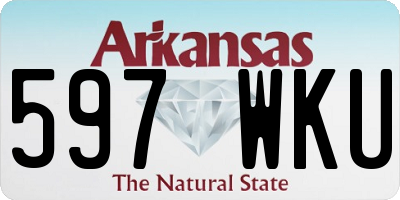AR license plate 597WKU