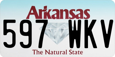 AR license plate 597WKV