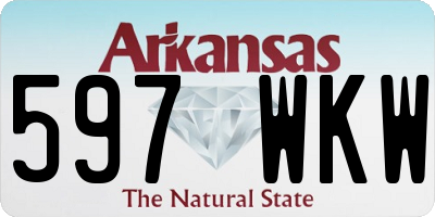 AR license plate 597WKW