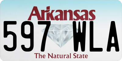 AR license plate 597WLA