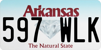 AR license plate 597WLK