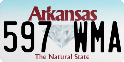 AR license plate 597WMA