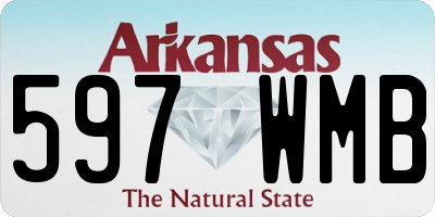 AR license plate 597WMB