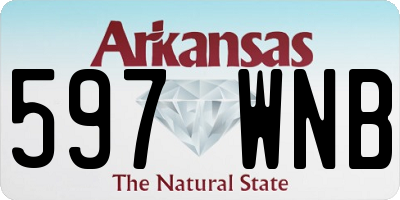 AR license plate 597WNB