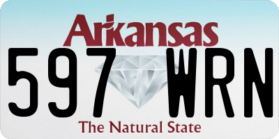 AR license plate 597WRN