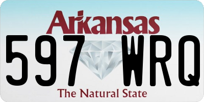 AR license plate 597WRQ