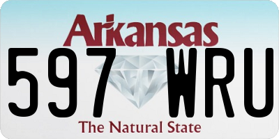 AR license plate 597WRU