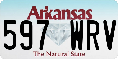 AR license plate 597WRV