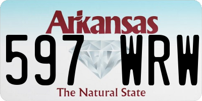 AR license plate 597WRW