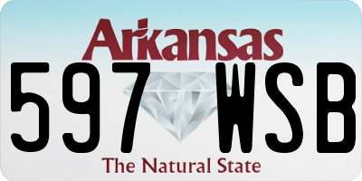 AR license plate 597WSB