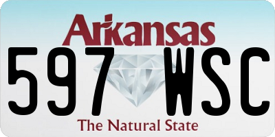 AR license plate 597WSC