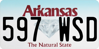 AR license plate 597WSD