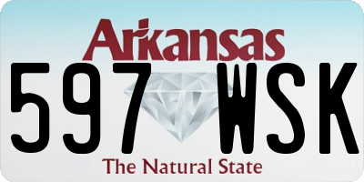 AR license plate 597WSK