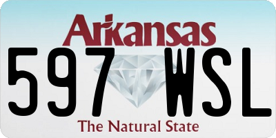 AR license plate 597WSL