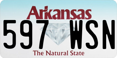 AR license plate 597WSN