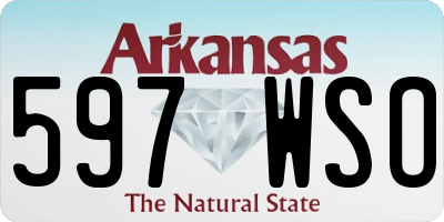 AR license plate 597WSO