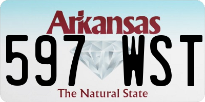 AR license plate 597WST