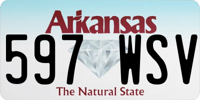 AR license plate 597WSV