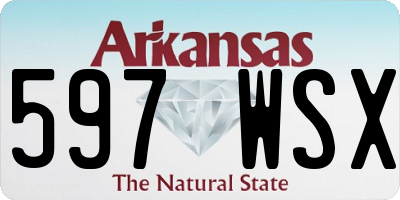 AR license plate 597WSX