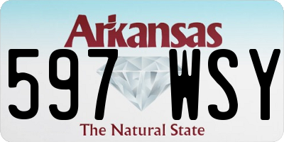 AR license plate 597WSY
